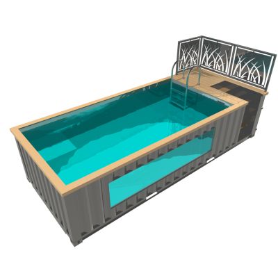 Piscina Container - Containerama - 6,05 m de comprimento x 2,44 m de largura